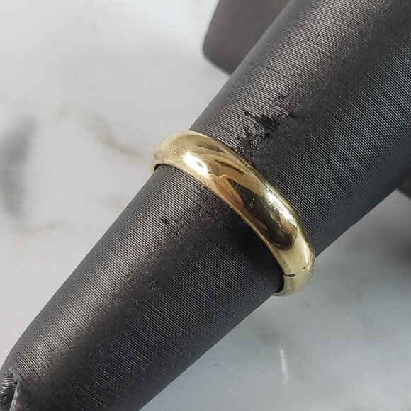 Womens Vintage Estate 18K Yellow Gold Wedding Band Ring 3.9g E6235
